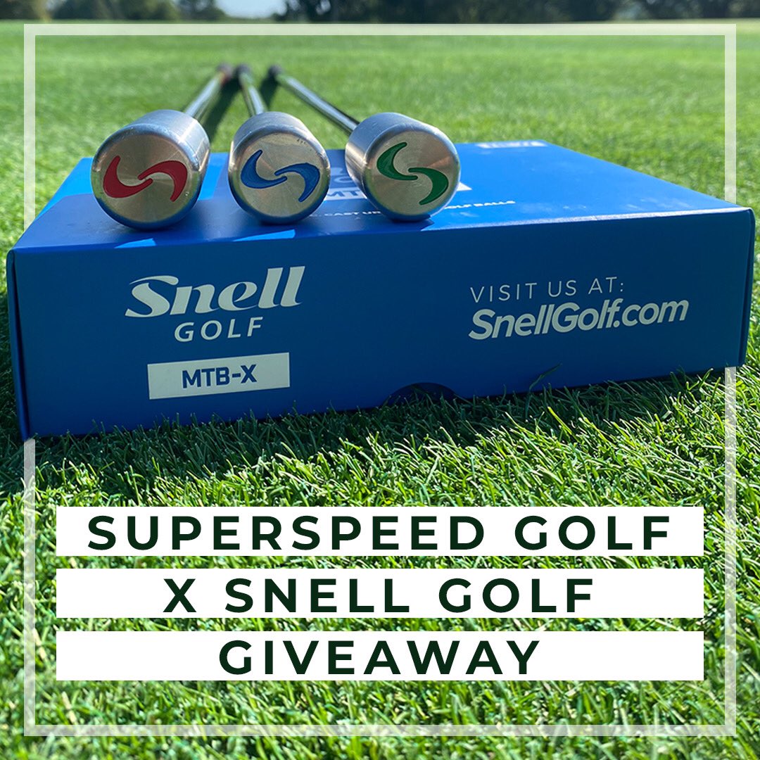 SuperSpeedGolf's tweet image. 🚨Giveaway Alert 🚨

We have partnered w/ @SnellGolf 
to get you 5 dozen Snell Golf balls + a SuperSpeed Golf set. 

To enter, LIKE and RETWEET this post. 

1 Grand Prize winner + 2 runner ups will be selected on Wed. Runner ups will receive a SuperSpeed hat + 2 dozen Snell balls