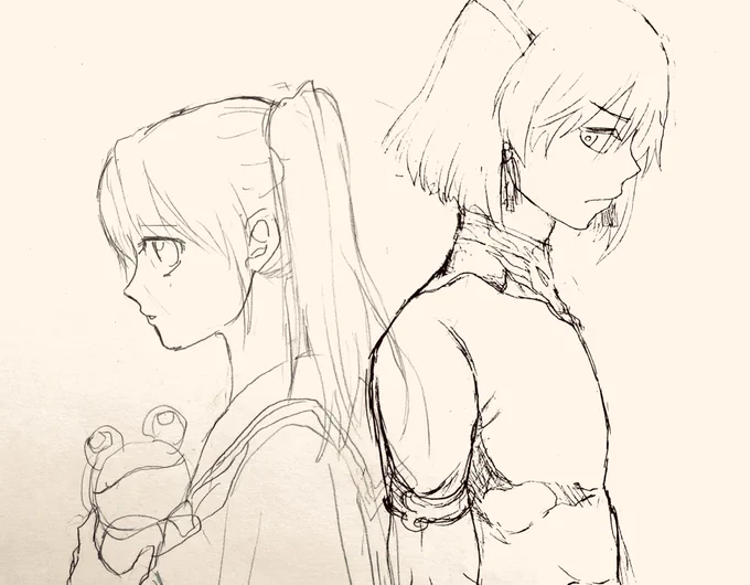 お世話になってる方に贈る絵の下書き 