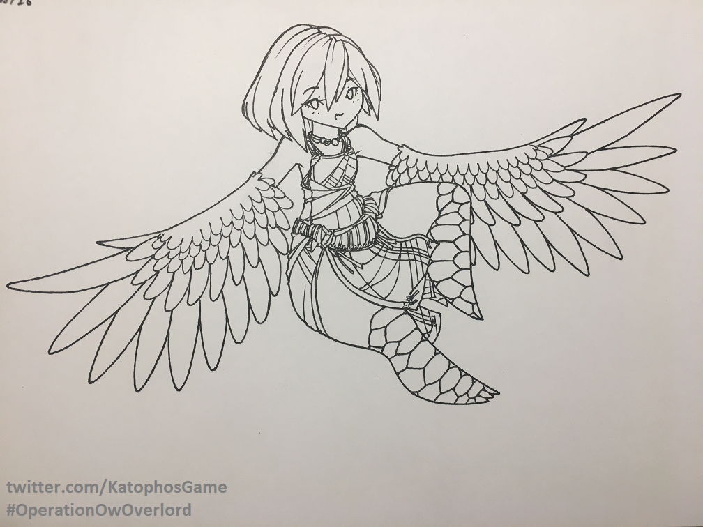 Katophos's tweet photo. Yo. Been busy as hell lately. Finally been getting back to work on #PlotWars today. For now, have a birb. #OperationOwOverlord https://t.co/dSmpqYVvbm
