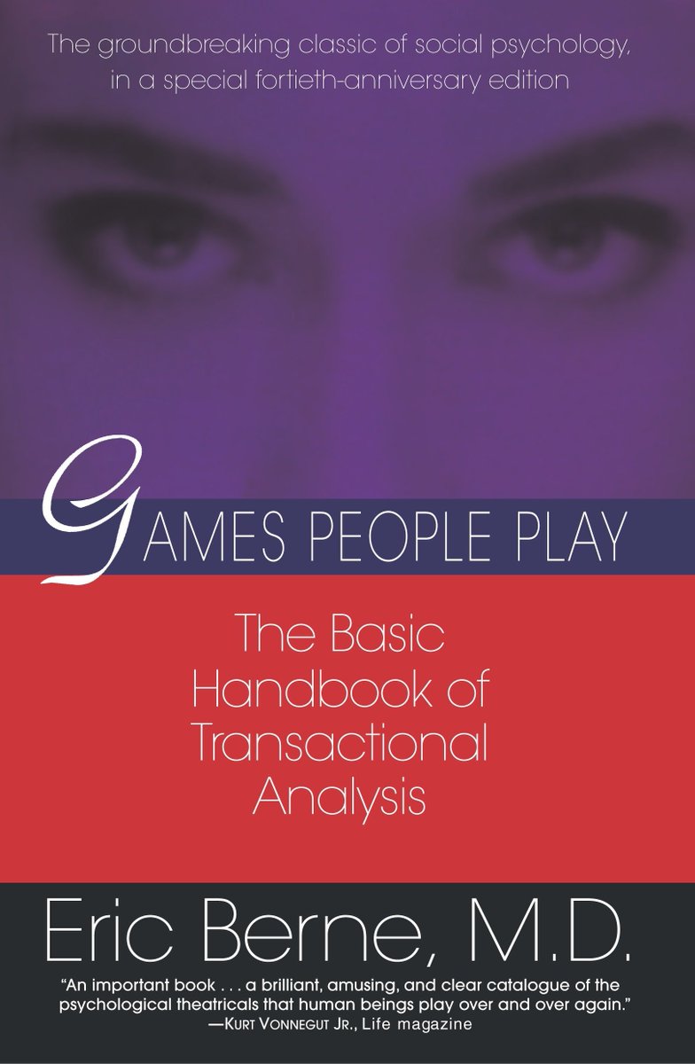 Transactional Analysis reference 1: https://www.amazon.com/Games-People-Play-Transactional-Analysis/dp/0345410033/