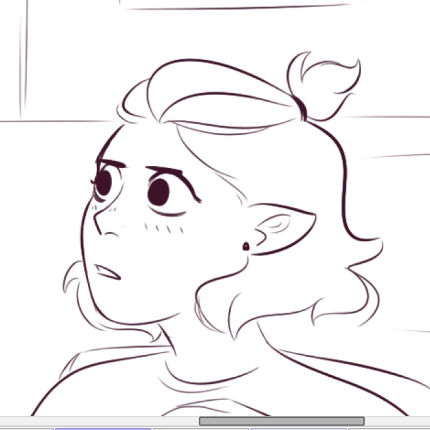 wip! amity in this really dumb comic im doing 
