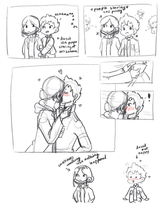 + really badly drawn comic of them being just a tad possessive~ like a healthy amount 