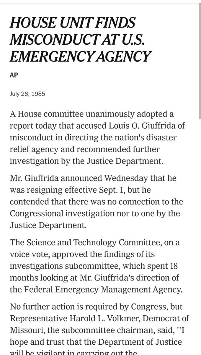 87. His disgraced FEMA director,who was later forced to resign, in 1970, wrote a thesis outlining a military plan for the forcible relocation of millions of black Americans to concentration camps in the event of a national emergency involving racial strife.(h/t  @malpertuis)