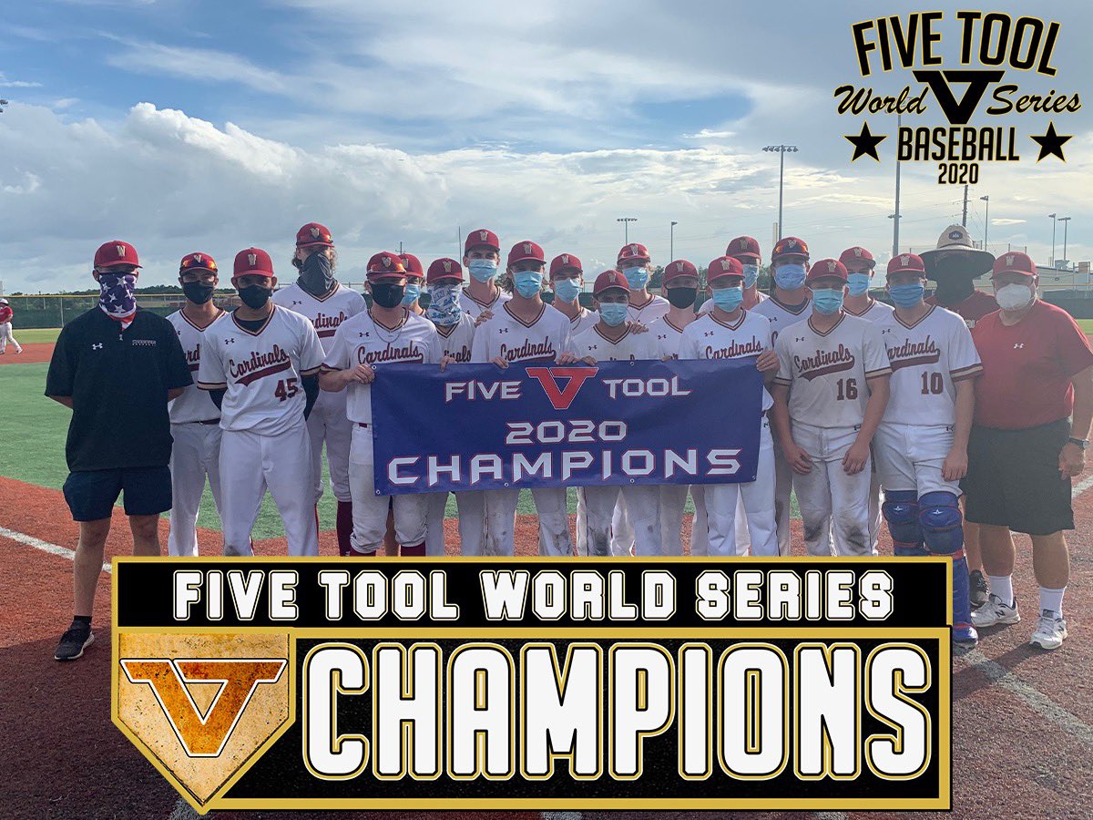 FiveTool's tweet photo. 🏆Congrats to the champs of the #FiveToolWS 17U/18U Division, Wilkinson Academy Cardinals!🏆 https://t.co/RxeQhFGaTp