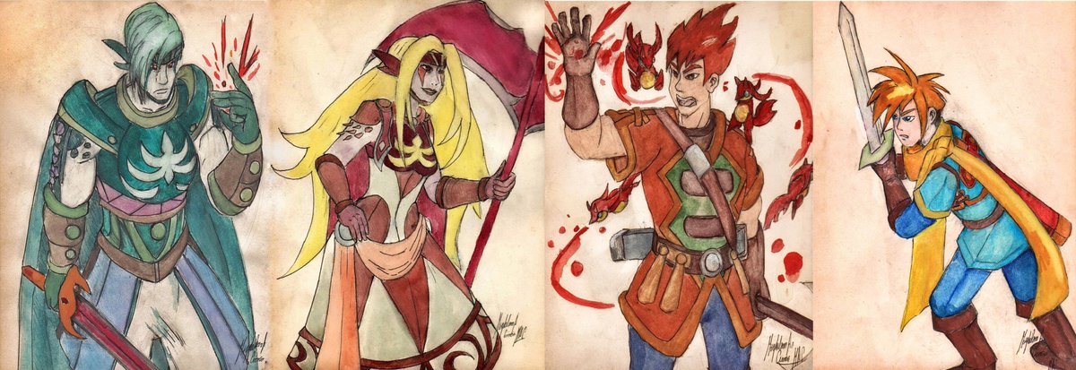 DarkStormSeeker's tweet photo. Golden Sun Battle.
#nintendo #goldensun #gba #gameboy #rpg #mars #adept #fanart #camelot #venus #fantasy #gameboy #golden_sun #sword #swordman
#thelostage #warrior
#goldensunfanart
#Isaacforsmash #watercolor
#menardi #saturos #GoldenSunday https://t.co/S4RnQ58hHL