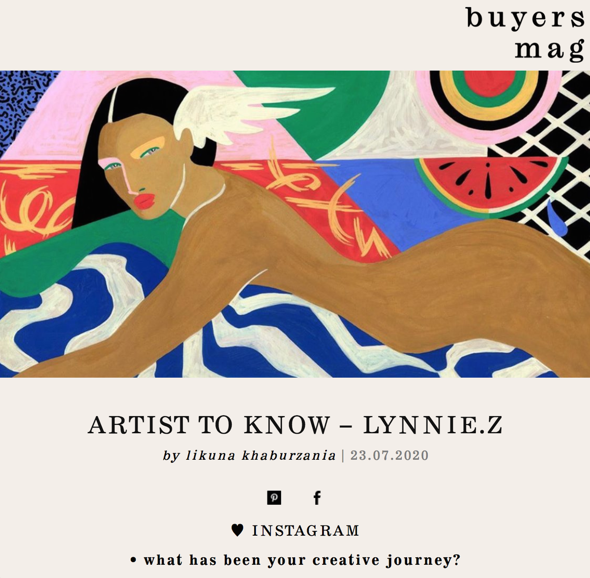 Lynnie_Z's tweet photo. lil' lockdown interview with Buyers mag https://t.co/0HZ2KxOlQY https://t.co/9mYkcfUiSa