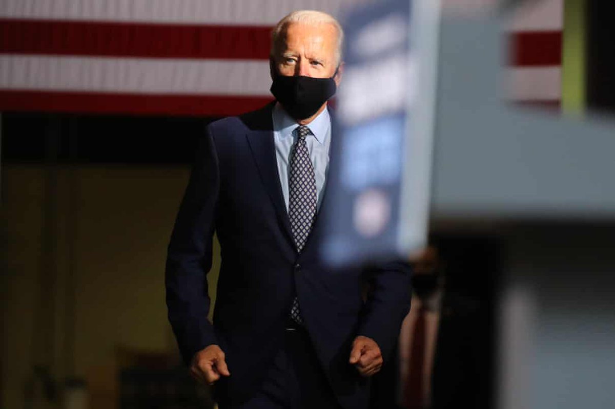 KThackaray's tweet photo. #Democrat #Biden2020 @JoeBiden Please learn to ware a #mask properly. Wearing a #mask correctly and saving lives is the first block of rebuilding the economy. Learn the rope man! #covid19 #USA https://t.co/RMjj4hhCnq
