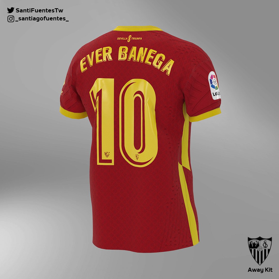 SantiFuentesTW's tweet image. Away Jersey @SevillaFC 🇪🇦
La camiseta utiliza amarillo y rojo, los colores de la bandera de la ciudad de Sevilla, además presenta un patrón referido al Metropol Parasol, icónica estructura sevillana.

¡Se agradece like y RT!

#SevillaFC #Sevilla #Blanquirrojos