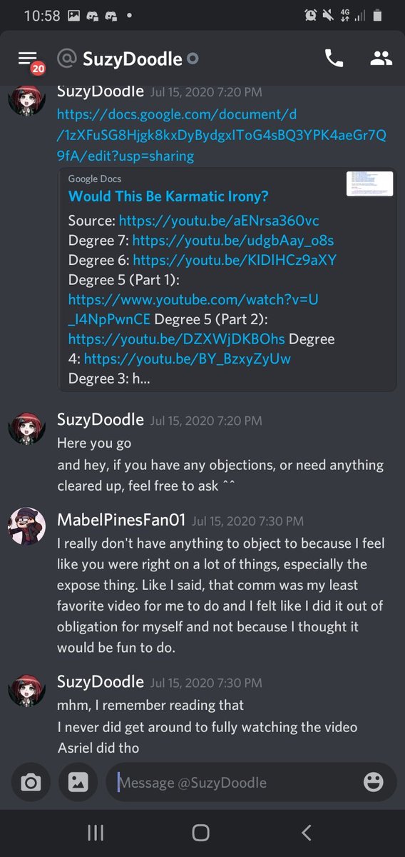 For starters, I think  @Doodletones deserves some praise for being the motherly saint in the CC that she is now. I watched her comm on me and it felt like a weight had been taken off my shoulders. I even remember talking to her on Discord a few days back and it was cathartic.