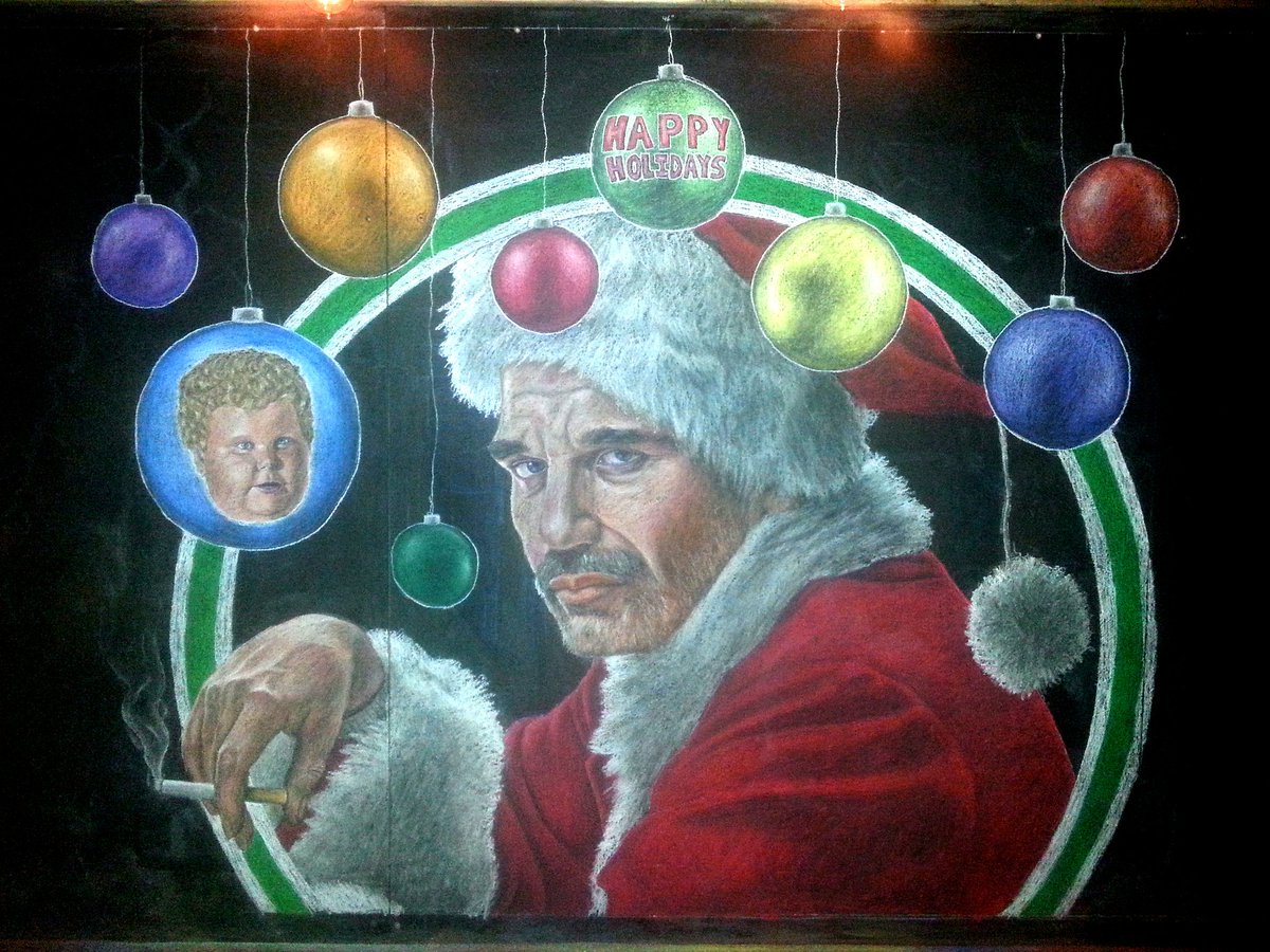 I did Christmas ones most years, which were kind of quick ones I did in a couple weeks in December. Here's Bad Santa.