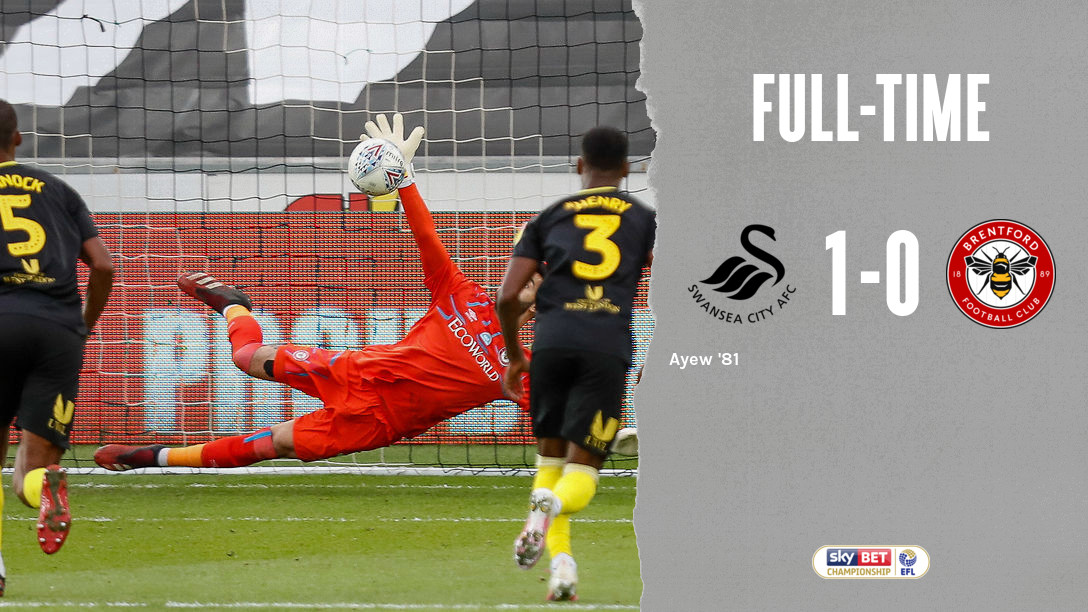 CSnieuws's tweet photo. Swansea neemt de eerste horde richting Wembley door Brentford in eigen huis te verslaan (1-0). Woensdag valt de beslissing, voor de aller, allerlaatste keer op Griffin Park... https://t.co/MRzCTdrJZO