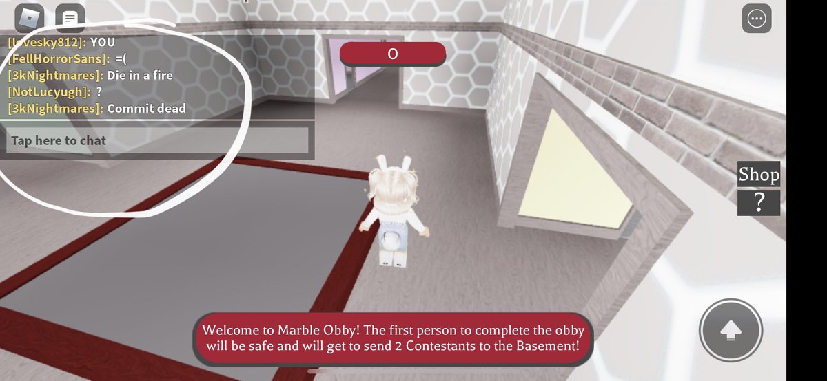lucy_ugh's tweet photo. this person continued to say “god and he’ll” multiple times, after several people asked him to stop. 😽 @Roblox https://t.co/9lAopocBRA