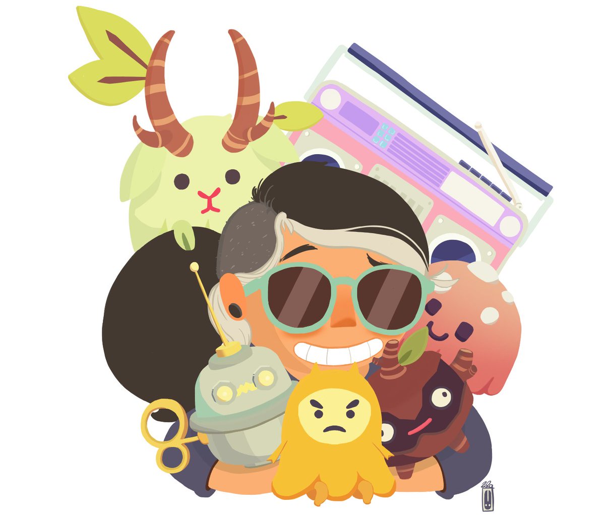 Kiwo and her Ooblet gang