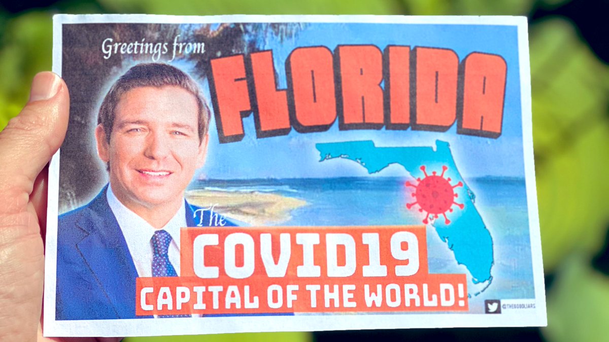 TheGoodLiars's tweet image. We created some new postcards for Florida. #DeathSantis