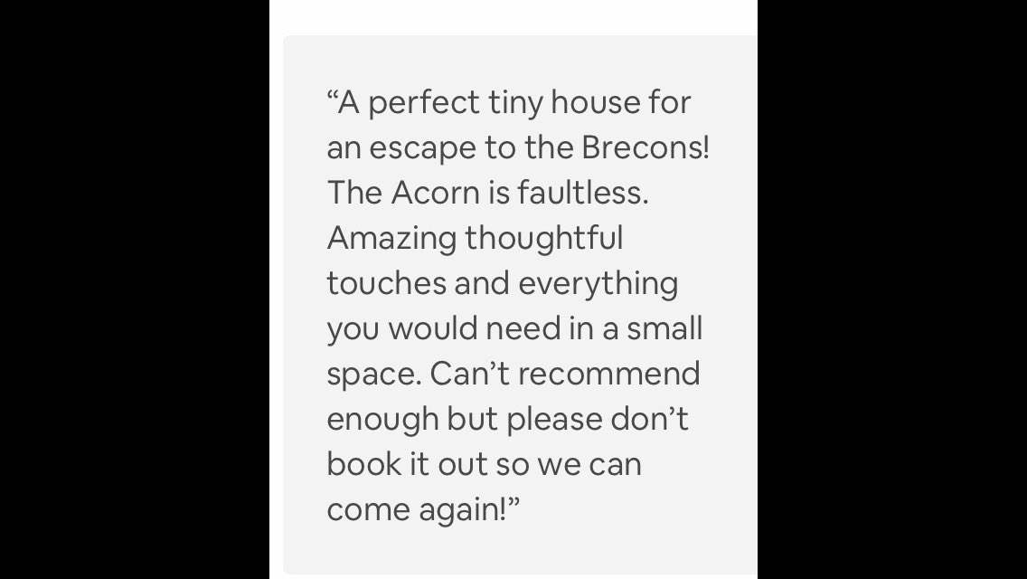 theacornhut's tweet photo. So pleased that our first guests back (after lockdown) enjoyed their stay.#airbnbsuperhost #happyhost #britishhiddengems #glamping #Staycation2020 #prettylittletrips @theacornhut #postlockdown #explorewales #tinyhouse #getaway #selfcatering #romantichome #remoteliving https://t.co/QuEFws0pjq