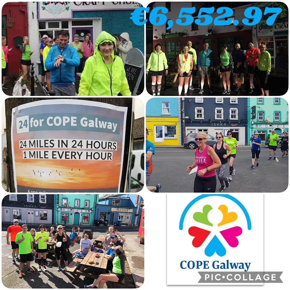 declankinvara's tweet photo. The #COPE24 24 miles in 24 hours team in Kinvara are delighted to announce that we have raised €6552.97 for @COPEGalway https://t.co/OVUX8OsGyK