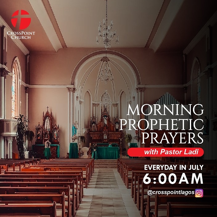CrossPointLagos's tweet photo. Don't miss our morning prophetic prayers. It is going to be powerful.

Join us every morning from Monday to Saturday at 6am as we continue to strengthen our prayer lives. 

Tag someone to invite them!

#GodisLove #AnsweredPrayers #crosspointchurch #CrossPointLagos https://t.co/JCVyfAEM87