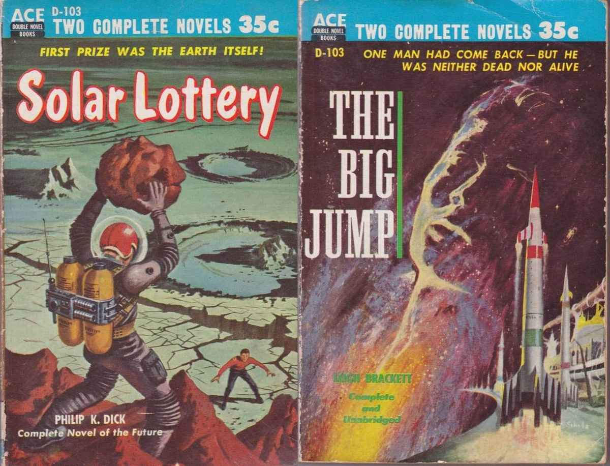 tweetbookhaven's tweet photo. #Literature #literatureposts #books #Classics #sciencefiction  #Hardcover #philipkdick #vintage #coverart #acedouble #acebooks https://t.co/gd0Q58AljM
