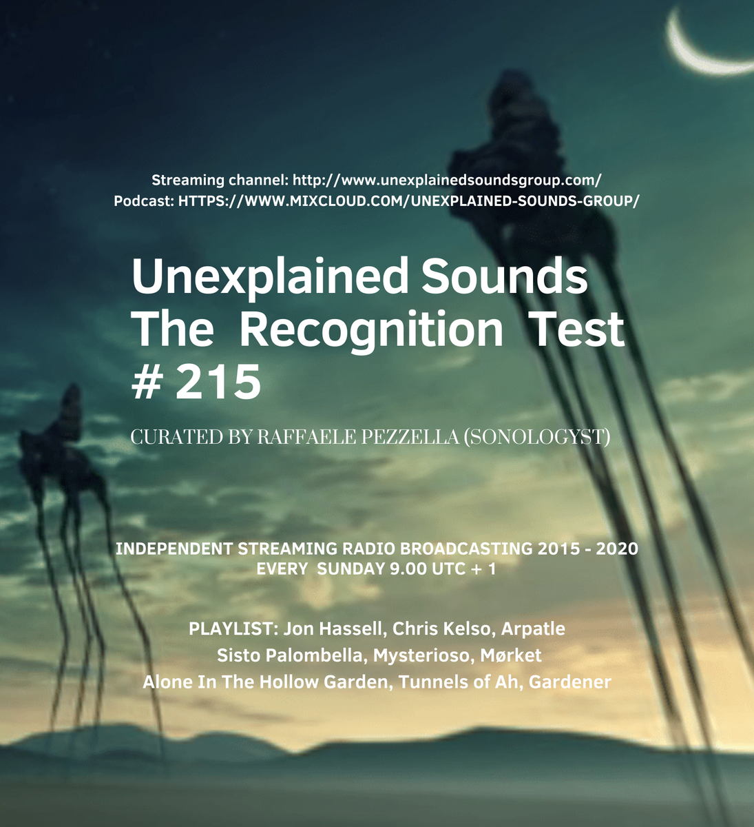 Sonologyst's tweet photo. The 215 podcast edition of radio transmission "The Recognition Test " is now available at:
#UnexplainedSounds #TheRecognitionTest #RadioShow
https://t.co/VzA14Mt5eW https://t.co/Ly1OKCjZZE