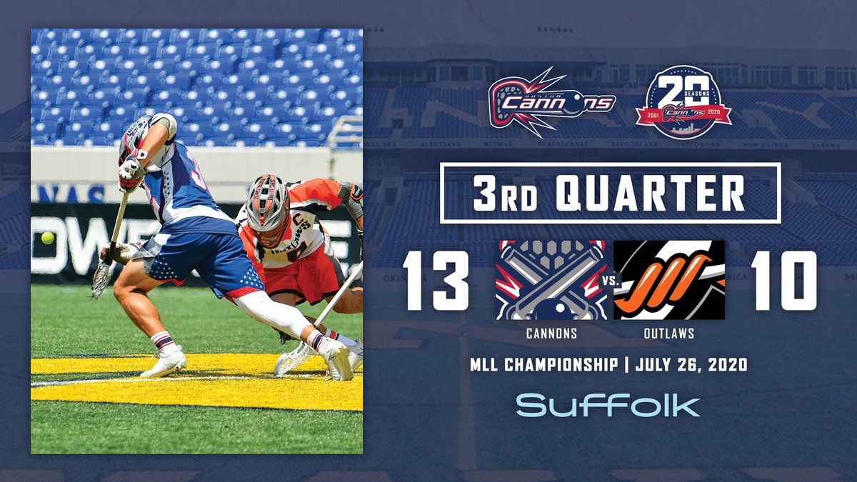Up by three with one quarter to go! #ReadyForBattle #MLL20