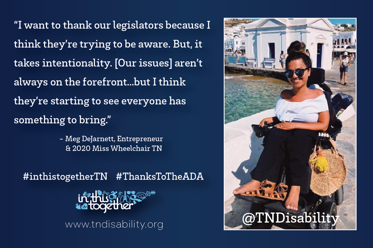 JohnCooper4Nash's tweet photo. I'm excited to commemorate the 30th anniversary of the ADA as we work to expand opportunities for people with disabilities throughout Davidson County. Share how you are celebrating Tennesseans with disabilities using #InThisTogetherTN and #ThanksToTheADA. https://t.co/cn5VCkvfBe