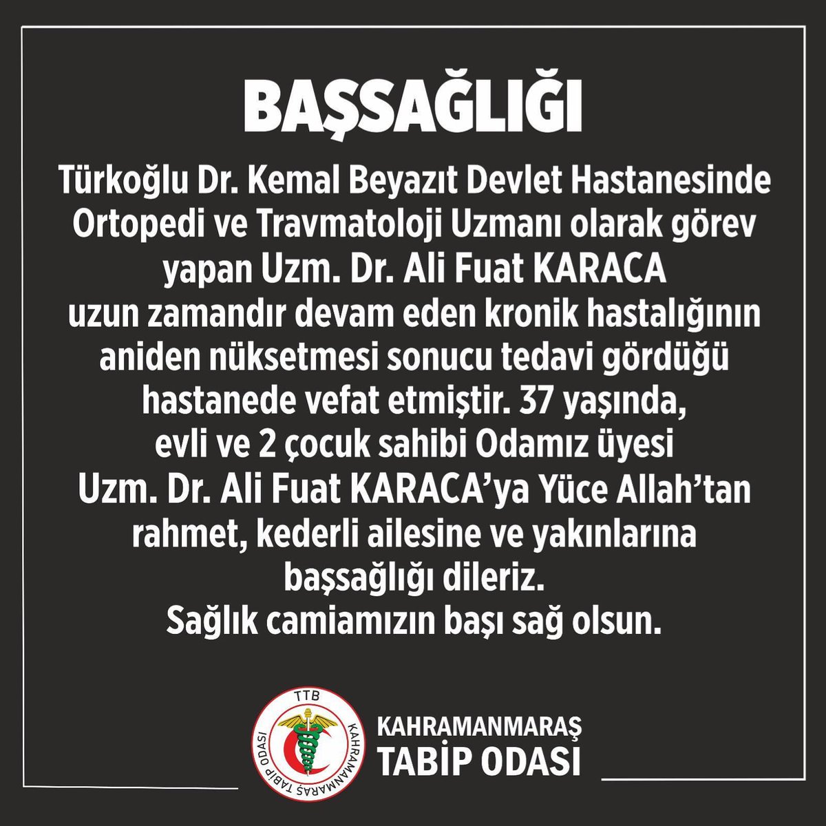 #Başsağlığı