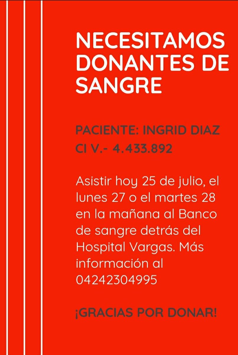 PattaMendez's tweet photo. Es mi mamá. Agradezco a quien pueda donar https://t.co/OskPrNeGki