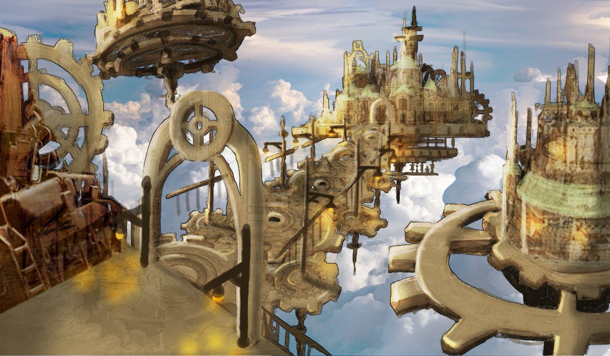 シズマグ Skeb募集中 歯車の城 久々の投稿w 是非見ていってください コンセプトアート 背景 オリジナルイラスト 絵描きさんとつながりたい