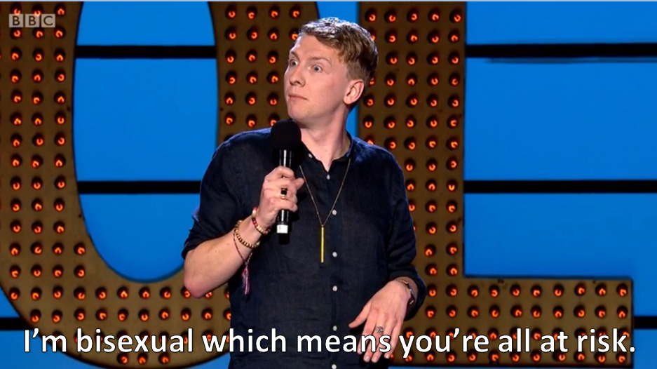 Joe Lycett- Comedian Joe has referred to himself as both bisexual and pansexual in routines and interviews. #BisexualMenExist