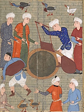 BLAsia_Africa's tweet photo. Not too late for a Sunday #puzzle. Filling water-skins and visiting a tomb in this luxurious 16th century Shiraz copy of the poetical works of the poet Ahli (IO Islamic 550, ff. 78v-79r) #BLPerMss #BLPuzzles

https://t.co/wFfOxgwN2O https://t.co/j5iYsZmBlG