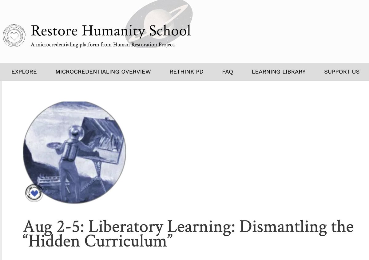 JuliaFliss's tweet photo. I'm in! Are you? 🔥 #RestoreHumanity #LiberatoryLearning https://t.co/jNqsZJDef4