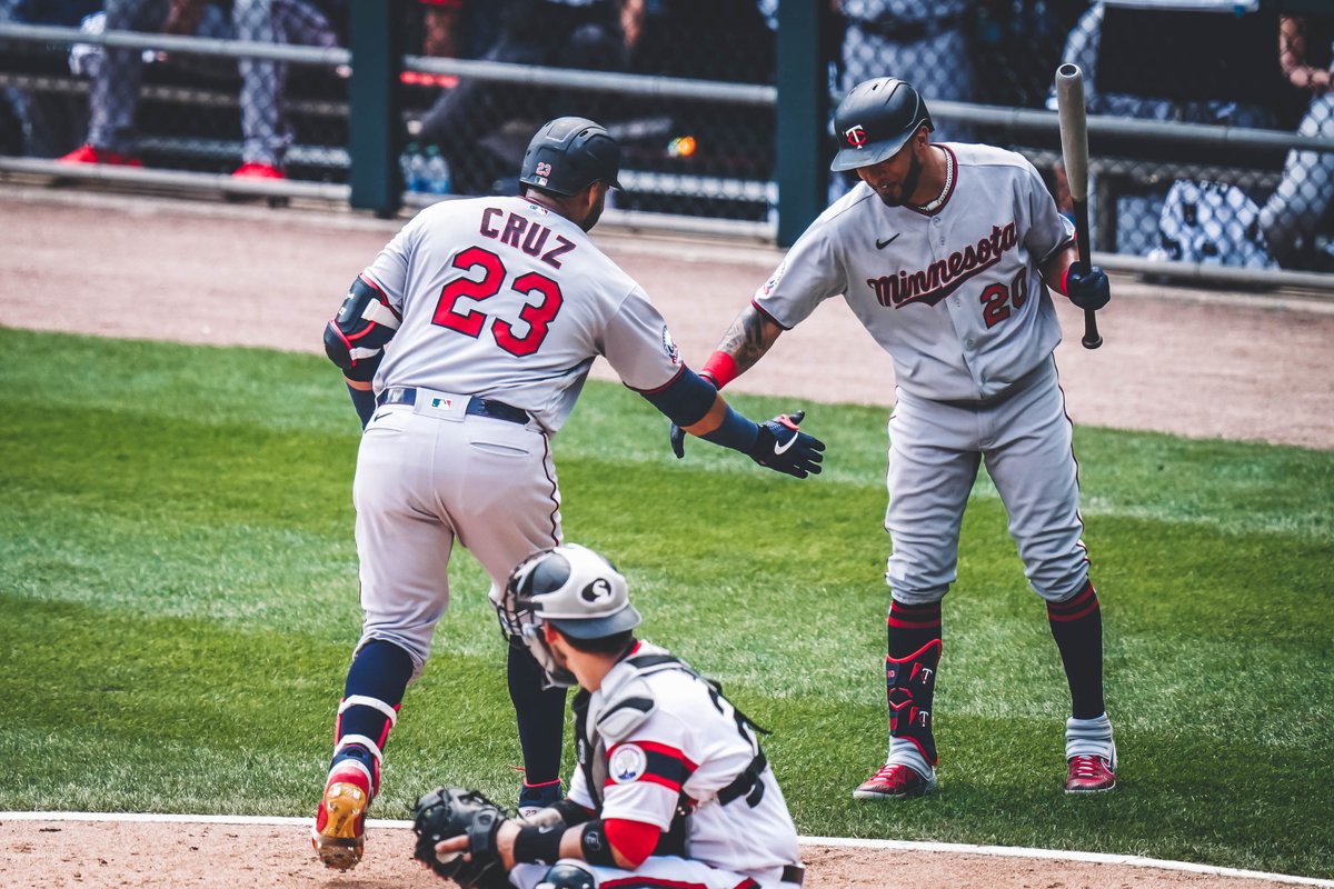.<a href="/ncboomstick23/">Nelson Cruz</a>:

3-for-3
2 doubles
1 Bomba
4 RBI
3 R

Through 4 innings.  

#MNTwins