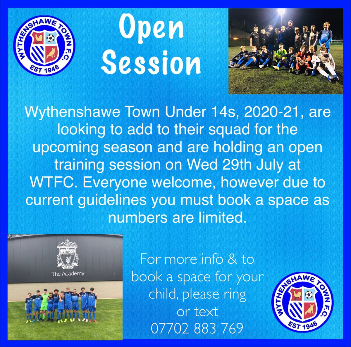 Wythenshawe Town FC U15s tweet media