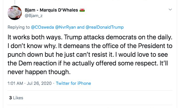 ThreadFor  @Bjam_z This is a perfect illustration of why  @realDonaldTrump has the election in the bag.Leftists are demanding that Trump never defend himself against the maniacal attacks he's endured since 2015.