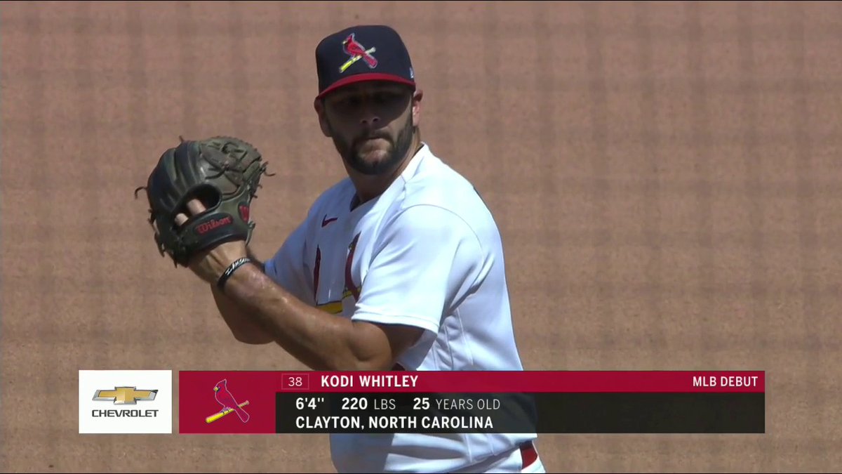 FanDuelSN_MW's tweet photo. Debut time for Kodi Whitley. #STLCards https://t.co/TjS3s0TCEI