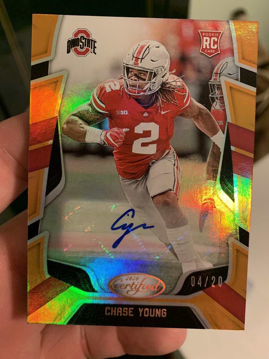 TimothyTmaciag's tweet photo. -Chase young auto /20 - 100$
-Lynn Bowden RPA /30- 50$
-Tee Higgins RPA /25- 30$ 
Plz RT @Bmoney888 @Socoolie @HobbyConnector https://t.co/XvuM8d7pmq