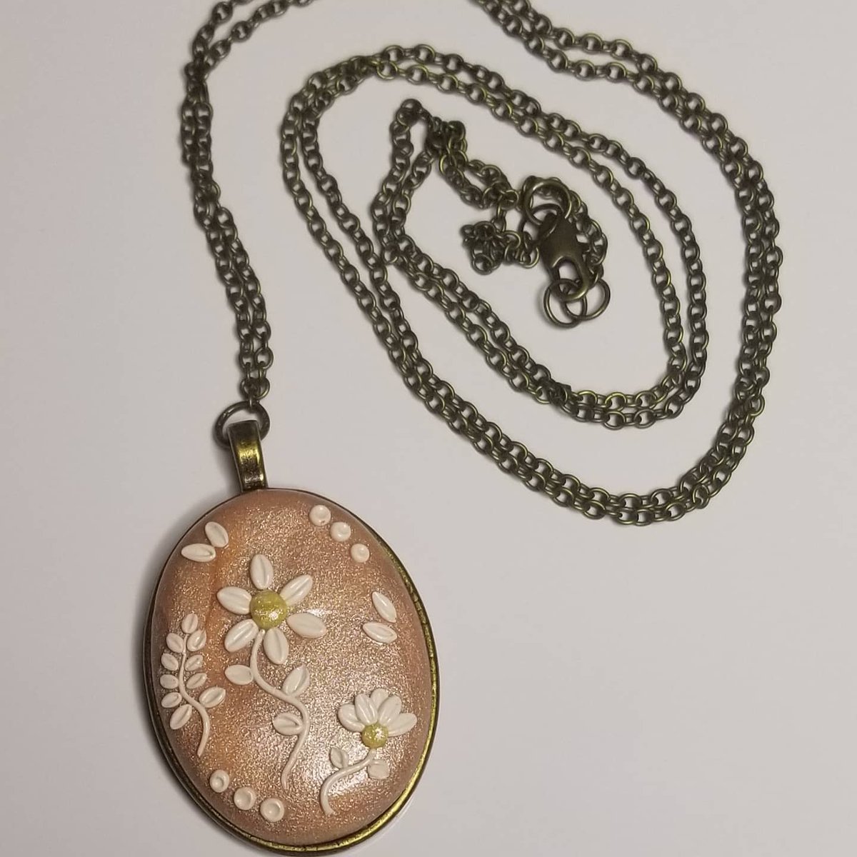 Finally finished up my latest clay piece.  30" necklace cause I'm extra 😂. #polymerclay #polymerclaypendent #polymerclayjewelry