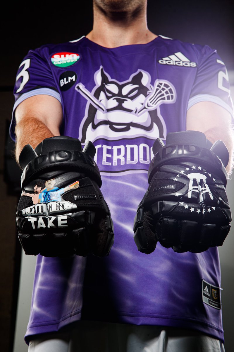 PardonMyTake's tweet photo. Drew Snider scoring a goal with the PMT gloves on. Is lacrosse always this easy? https://t.co/n14ENkwKD2