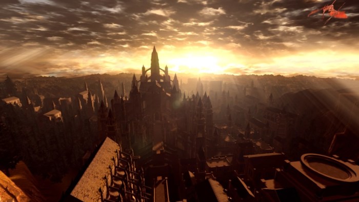 قبل كل شيء دعونا نعود للجزء الاول من دارك سولز حتى نعرف كيف ينظر ميازاكي لمفهوم العالم المفتوح. لطالما اختلف الكثيرين في مسألة اعتبار دارك سولز ١ عالم مفتوح من عدمها ولكن الاغلب يتفق على مدى روعه وعظمة ترابط هذا العالم