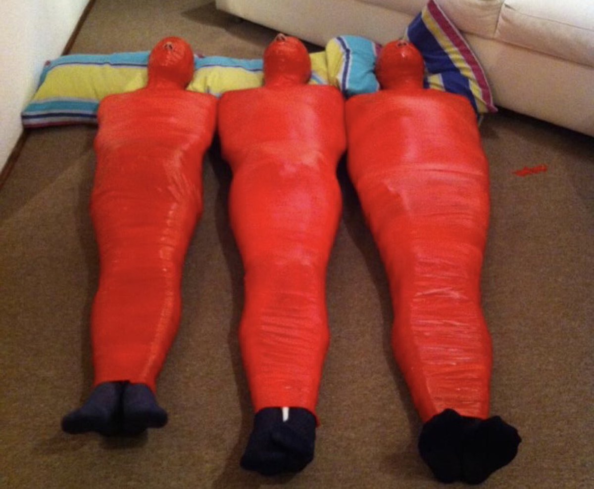 BlackmouRubber on X: Multiple mummification session. Very fantastic 😈🤐🧦  #mummificationbondage #sheersocks #mummification #sheers #bondage  t.coqKsc8xxgQt  X