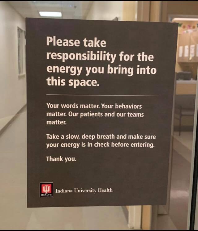 DrJV75's tweet photo. A sign that could be use a lot more on entrances to buildings to remind us to breath and centre ourselves regularly. https://t.co/XsMqAHFVHy