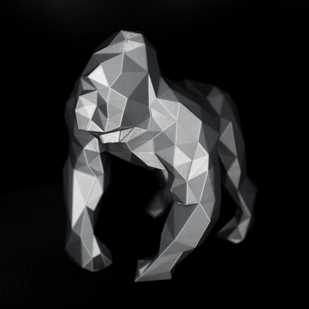 3Printciple's tweet photo. Silverback gorilla 😏❤️ #3dprinting #3dprinter #3dprinted #3dprint #3dp #3dprintedmodels #3dprintingnerd #3dprintingindustry  #ender3 #crealityender3 #creality3d #creality3dprinter #3dprintciple #3dprintciples #3dprintinglife  #gorilla #silverback #lowpoly #lowpolyart #lowpoly3d https://t.co/CUUneePipe