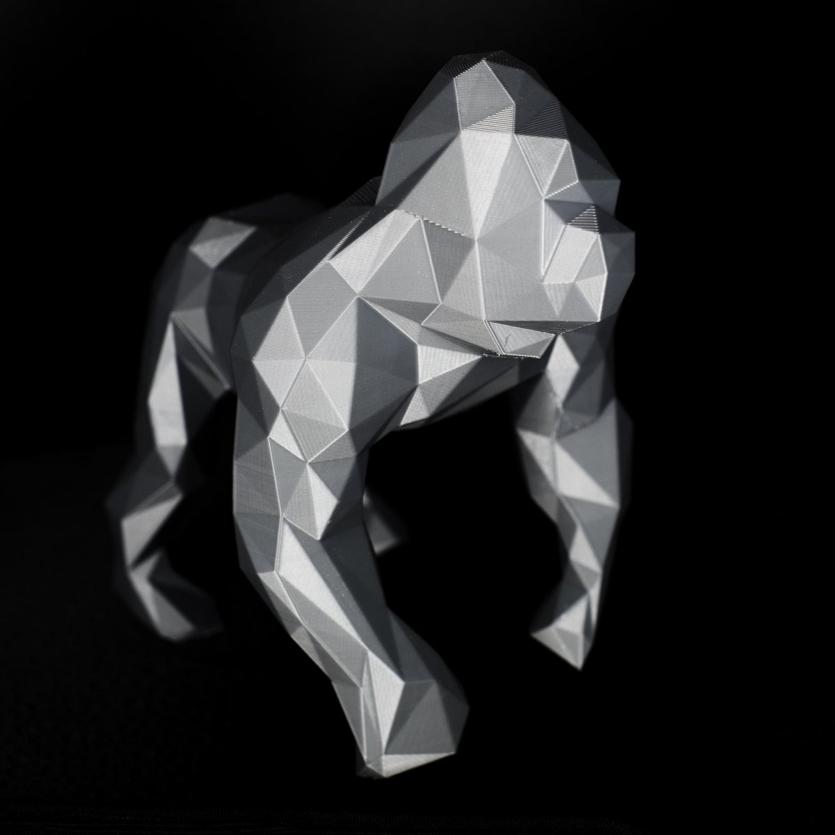 3Printciple's tweet photo. Silverback gorilla 😏❤️ #3dprinting #3dprinter #3dprinted #3dprint #3dp #3dprintedmodels #3dprintingnerd #3dprintingindustry  #ender3 #crealityender3 #creality3d #creality3dprinter #3dprintciple #3dprintciples #3dprintinglife  #gorilla #silverback #lowpoly #lowpolyart #lowpoly3d https://t.co/CUUneePipe