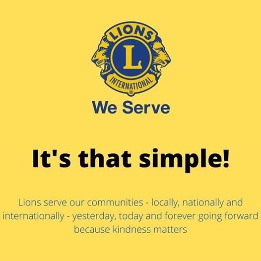 Lions serve our communities- locally, nationally, and internationally- yesterday, today and forever going forward because kindness matters. It’s that simple! #WeServe #Pasadena #California #MD4 #District4L2