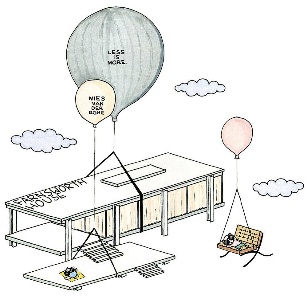 EdithFarnsworth's tweet photo. Inspired by Farnsworth
Hot summer day edition.

Italian architecture lover and illustrator, Laura Lazzarini @laura_lazzarini recently shared what inspired her to draw this whimsical, summer depiction of the Farnsworth House. 

“The idea of this flying ho… https://t.co/NuS1KNIa1l https://t.co/AyM5ntozHW