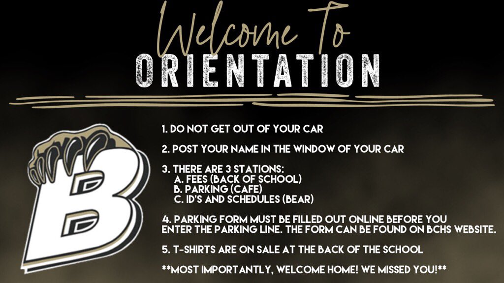 Orientation begins tomorrow!  ⁦<a href="/THEREALBCNATION/">#BCNATION</a>⁩! #cantwait