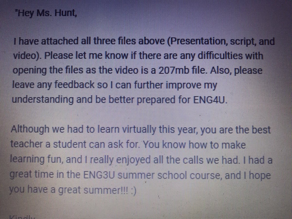 Even though it was twice the work this year #thanks to #COVID, here is an example of why I still #lovemyjob #students matter #makingadifference #teacherlife <a href="/PeelSchools/">Peel District School Board</a>