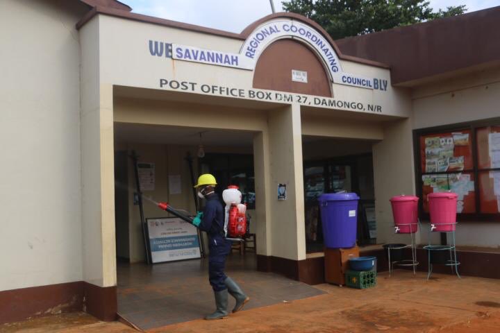ZoomlionLtd's tweet photo. Disinfection and clean up of markets in the Savannah Region began today. Fifty-Seven (57) Markets in Seven (7) Districts across the region were disinfected.

#ZoomlionDisinfects https://t.co/v9bAC3M7a9
