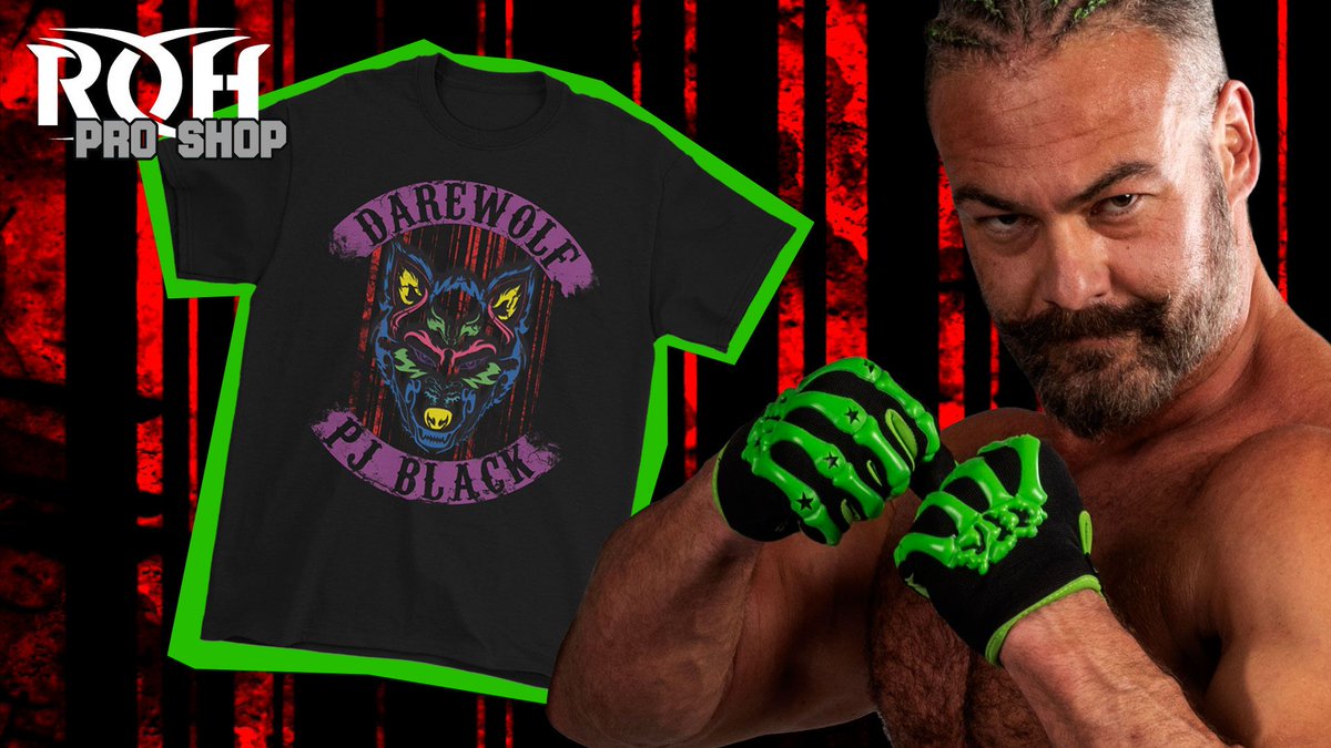 ringofhonor's tweet photo. •NEW AT THE PRO SHOP•
————————————
#DAREWOLF PJ BLACK T-SHIRT: https://t.co/qfKUOF72s4
#HonorClub members save 15% year round at the ROH Pro Shop! https://t.co/KrfEyQvw2Y
Check out PJ’s episode of the #ROHStrong podcast here: https://t.co/76UbFgi3JN
@darewolf333 https://t.co/LcWmnh5G3p