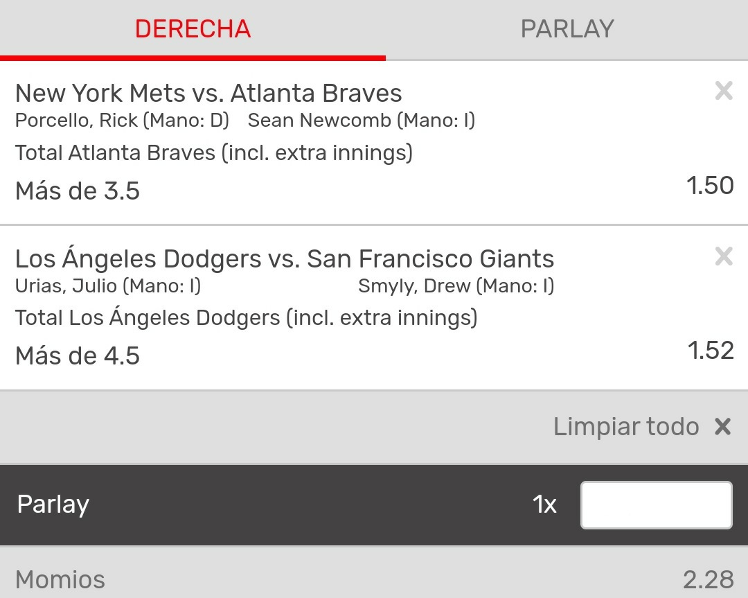 SecretTipsterMX's tweet photo. Se perdió el parlay pero con la victoria de Yankees tenemos minima ganancia al momento. 

Para buscar irnos con buenas ganancias ire con este parlay doble.

Bank Apostado: 10% 💰 https://t.co/sL75WDHk4x
